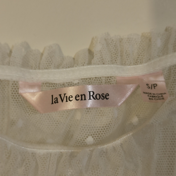 La Vie en Rose White Sheer Lingerie Set - Picture 5 of 5